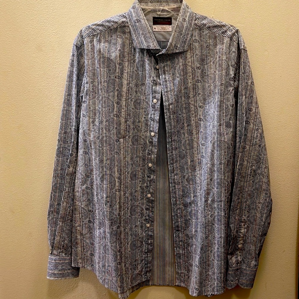 Thomas Dean Performance Button Down Shirt X-large